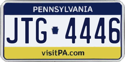 PA license plate JTG4446
