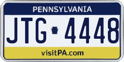 PA license plate JTG4448