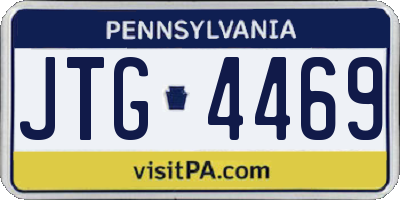PA license plate JTG4469