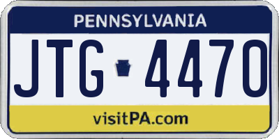 PA license plate JTG4470