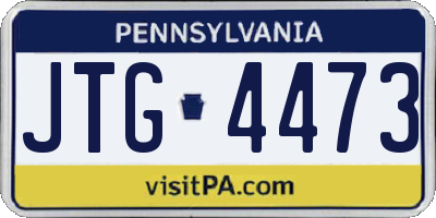 PA license plate JTG4473