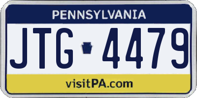 PA license plate JTG4479