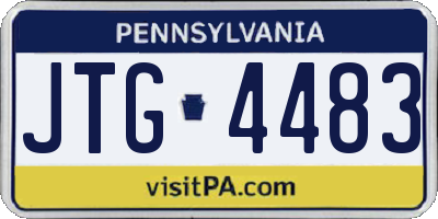 PA license plate JTG4483