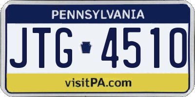 PA license plate JTG4510