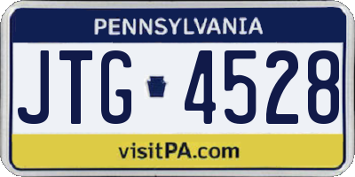 PA license plate JTG4528