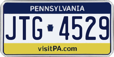 PA license plate JTG4529