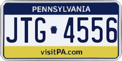 PA license plate JTG4556