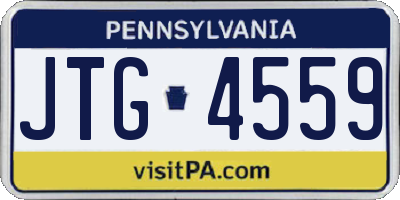 PA license plate JTG4559