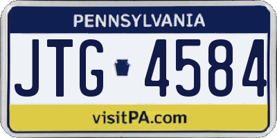 PA license plate JTG4584
