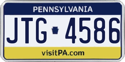 PA license plate JTG4586