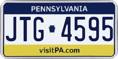 PA license plate JTG4595