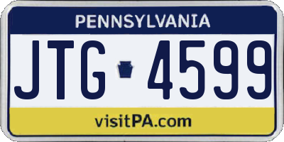 PA license plate JTG4599