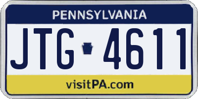 PA license plate JTG4611