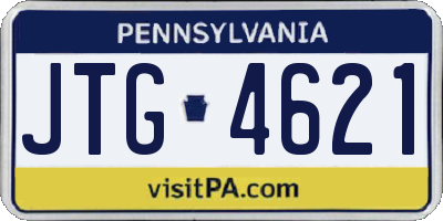 PA license plate JTG4621