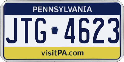 PA license plate JTG4623