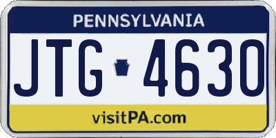 PA license plate JTG4630
