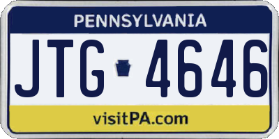 PA license plate JTG4646