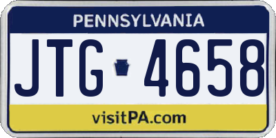 PA license plate JTG4658