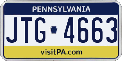PA license plate JTG4663