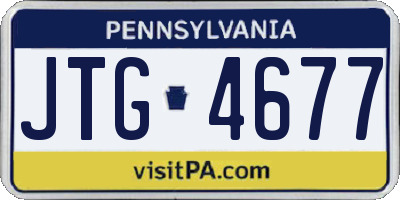 PA license plate JTG4677