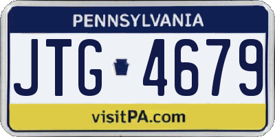 PA license plate JTG4679