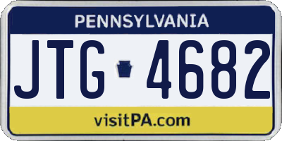 PA license plate JTG4682