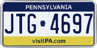PA license plate JTG4697