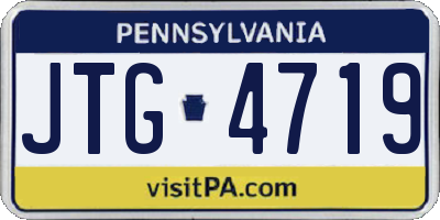 PA license plate JTG4719