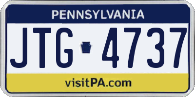 PA license plate JTG4737
