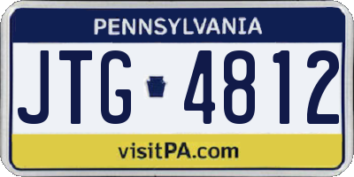PA license plate JTG4812