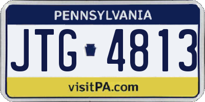 PA license plate JTG4813