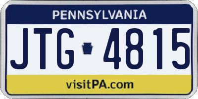 PA license plate JTG4815