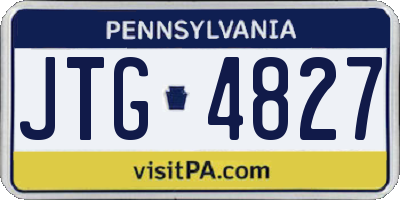 PA license plate JTG4827