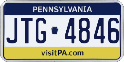 PA license plate JTG4846