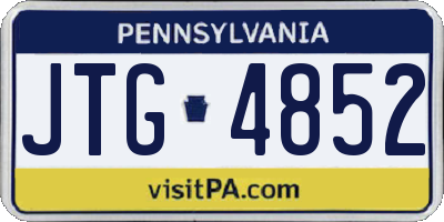PA license plate JTG4852