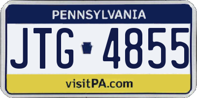 PA license plate JTG4855