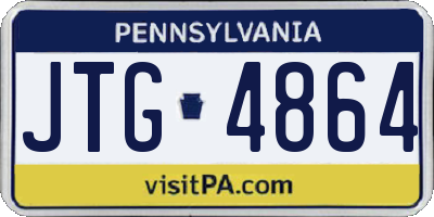 PA license plate JTG4864