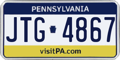 PA license plate JTG4867