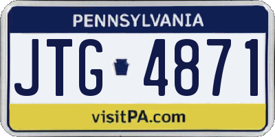 PA license plate JTG4871