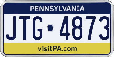 PA license plate JTG4873
