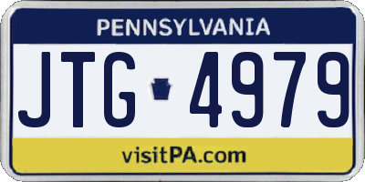 PA license plate JTG4979