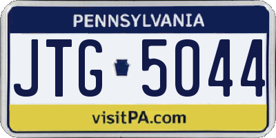 PA license plate JTG5044