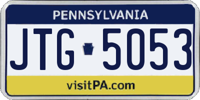 PA license plate JTG5053