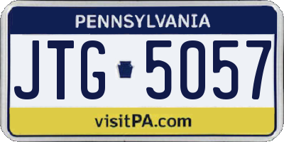 PA license plate JTG5057