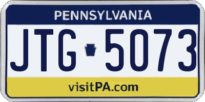 PA license plate JTG5073