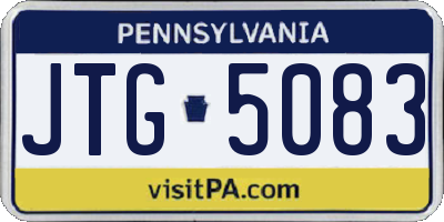 PA license plate JTG5083