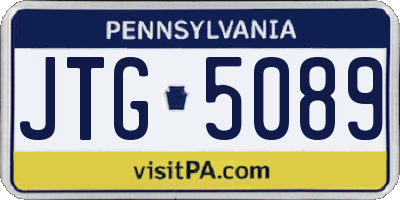 PA license plate JTG5089