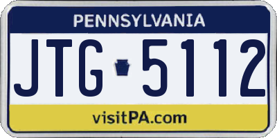 PA license plate JTG5112