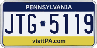 PA license plate JTG5119
