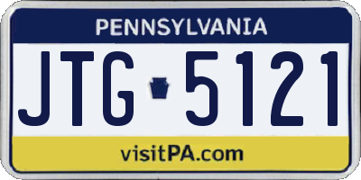 PA license plate JTG5121